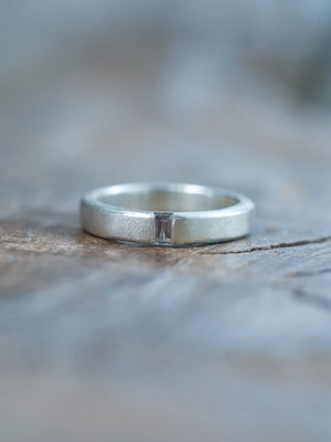 Sapphire Rift Ring in sterling silver for men