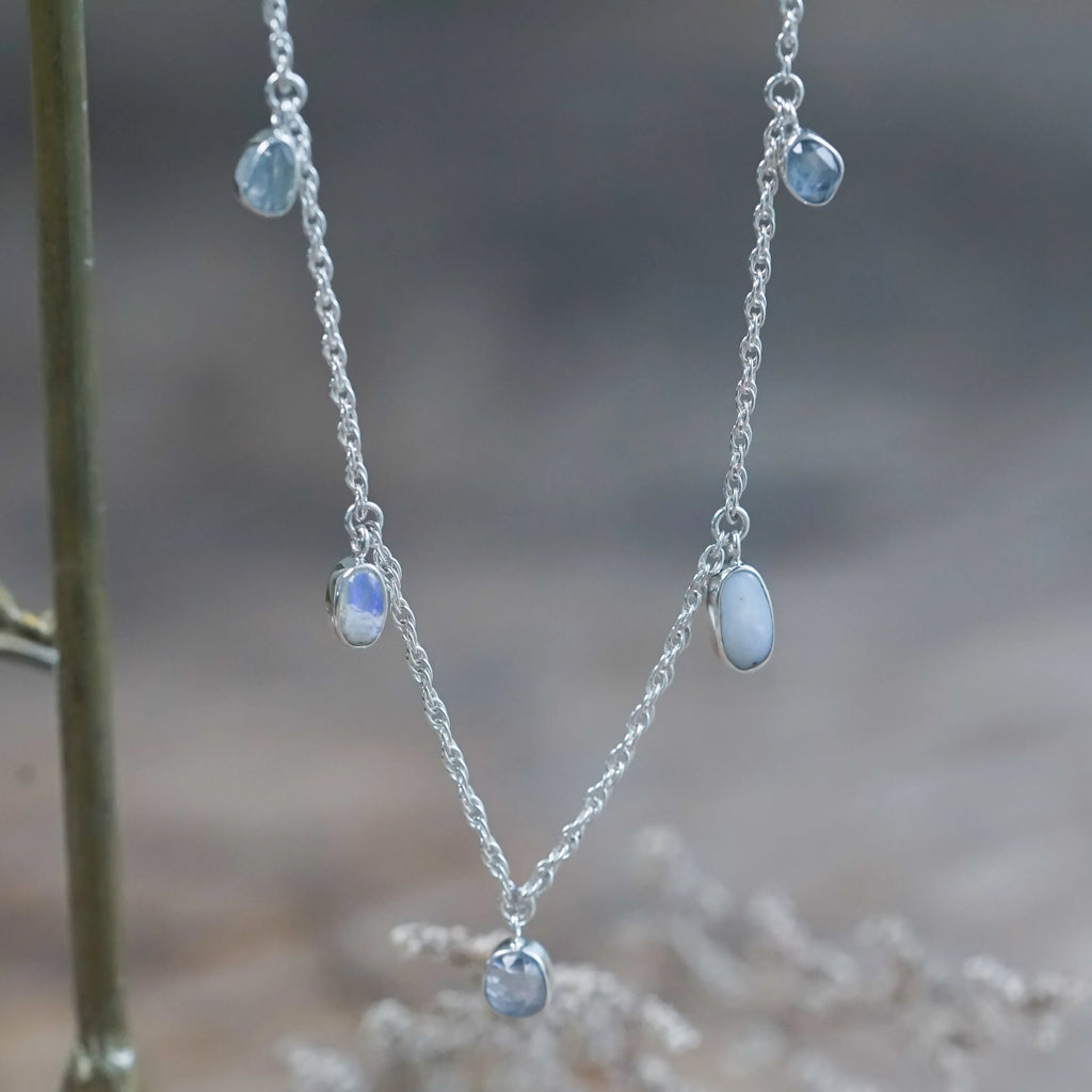 Sapphire and Opal Charm Bracelet