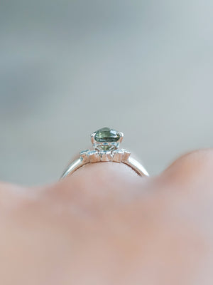 Sapphire and Aquamarine Ring Set