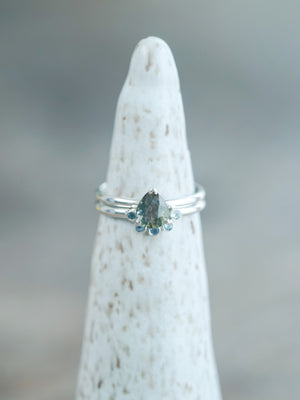 Sapphire and Aquamarine Ring Set