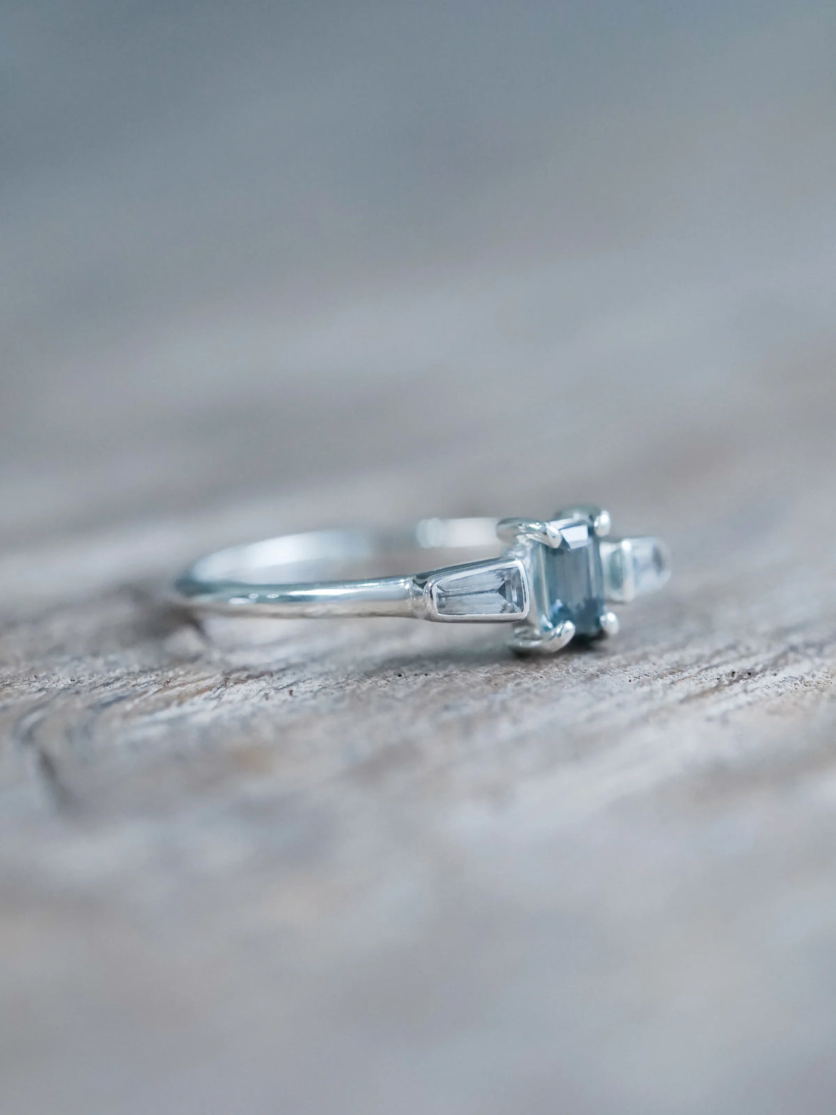 Sapphire and Zircon Ring