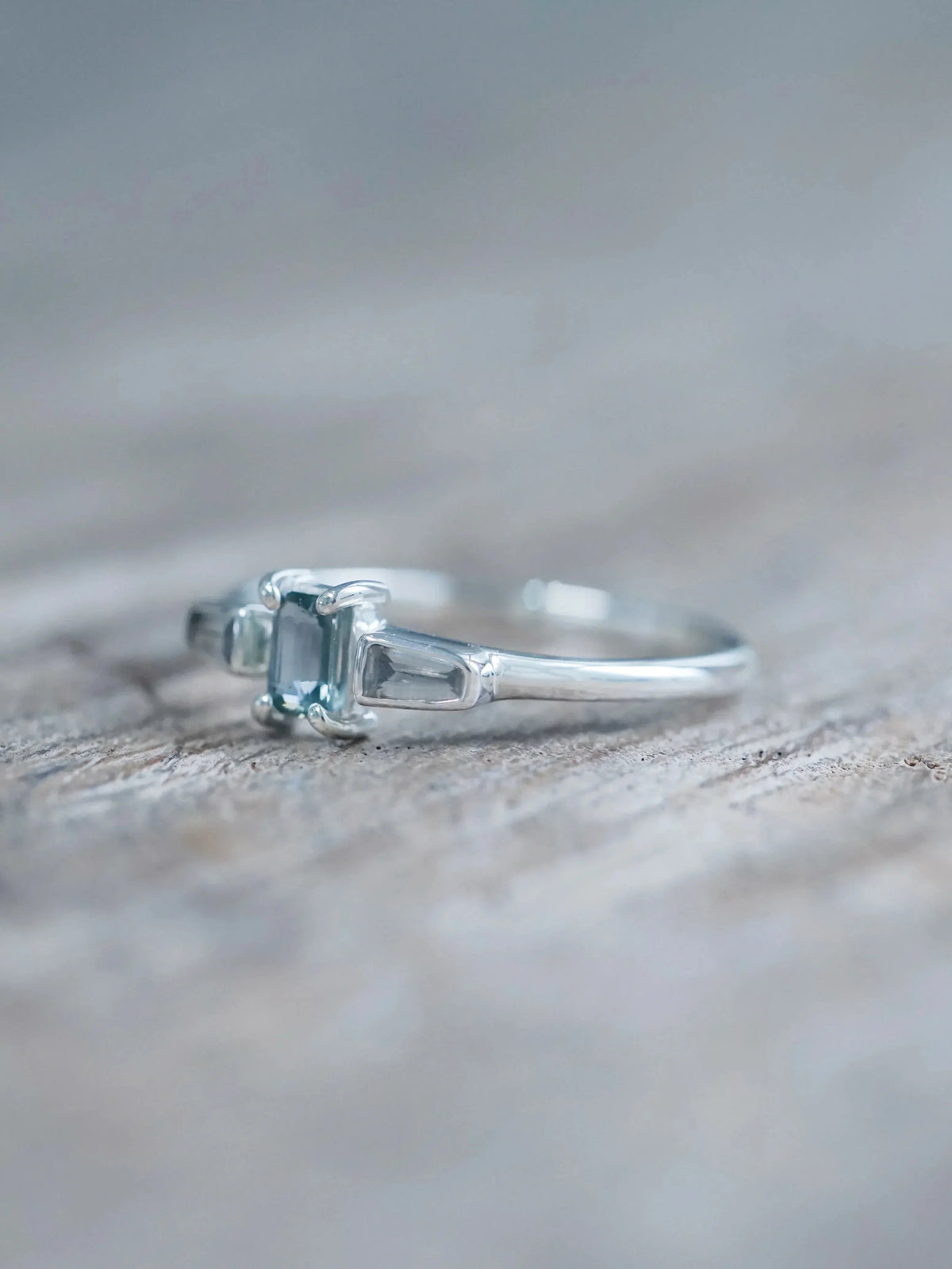 Sapphire and Zircon Ring