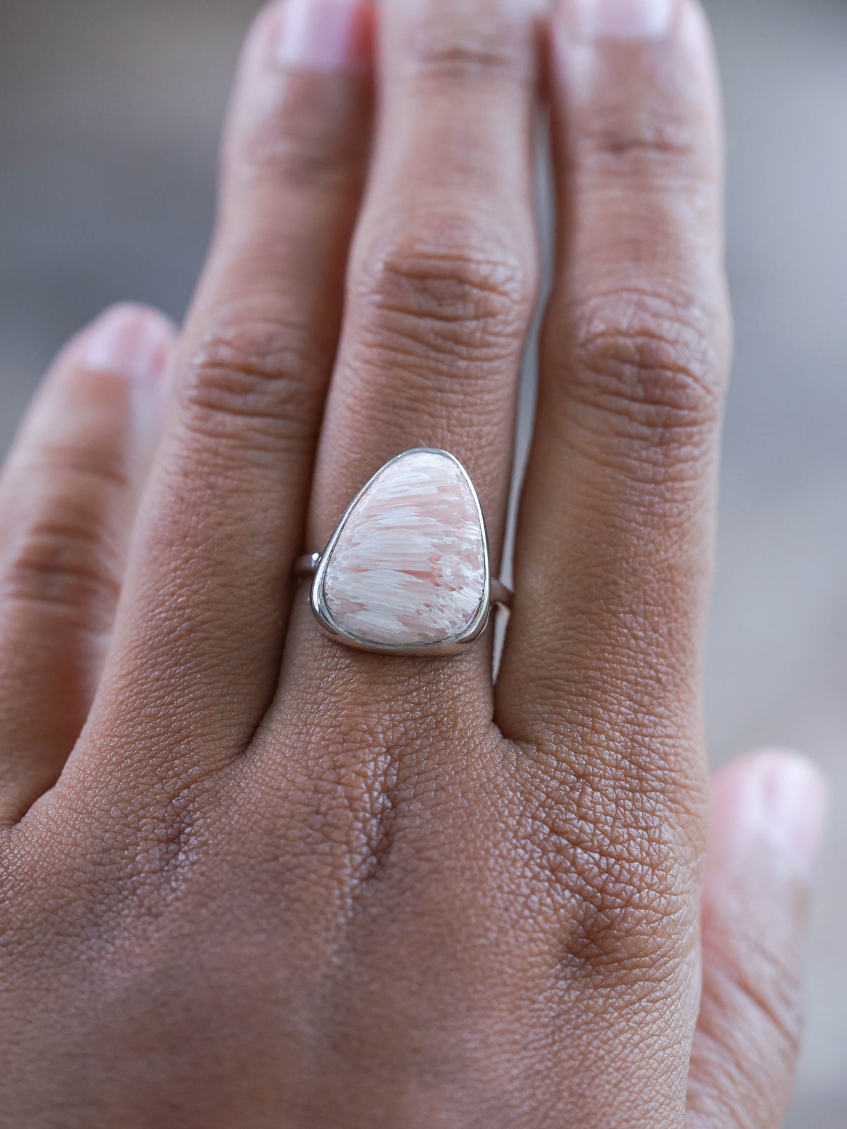 Scolecite Ring in Sterling Silver