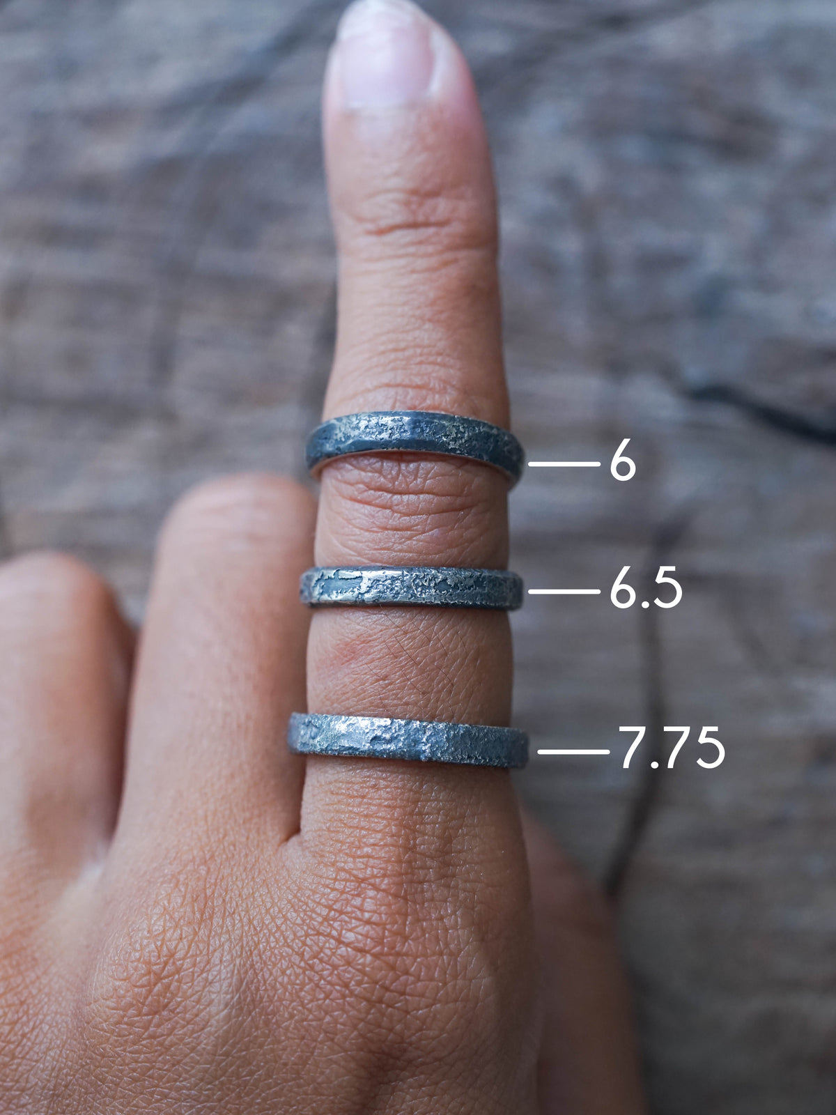 Shadow Wedding Ring in Black Silver