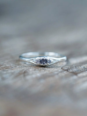 Silver Hexagon Cut Spinel Ring