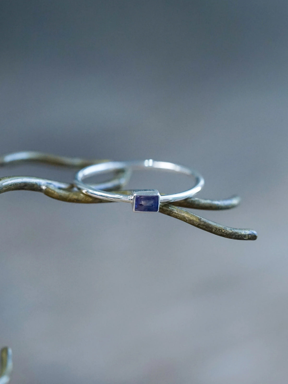 Silver Purple Sapphire Ring