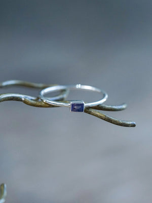 Silver Purple Sapphire Ring