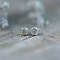 Small Diamond Stud Earrings in Silver