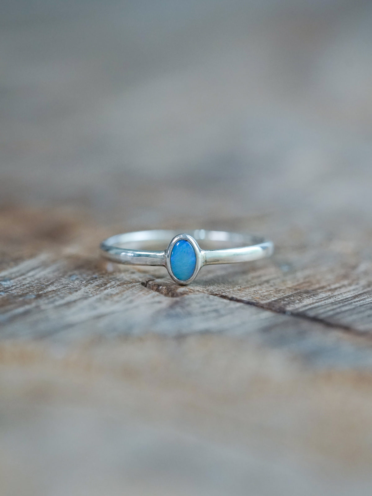 Small Opal Ring in Silver