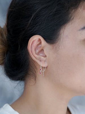 Spinel Crystal Ear Threaders - Gardens of the Sun | Ethical Jewelry