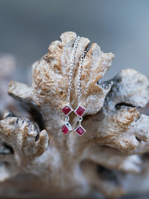 Spinel Crystal Ear Threaders - Gardens of the Sun | Ethical Jewelry