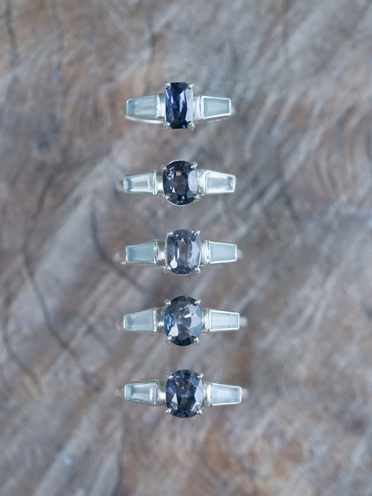 Spinel and Aquamarine Ring