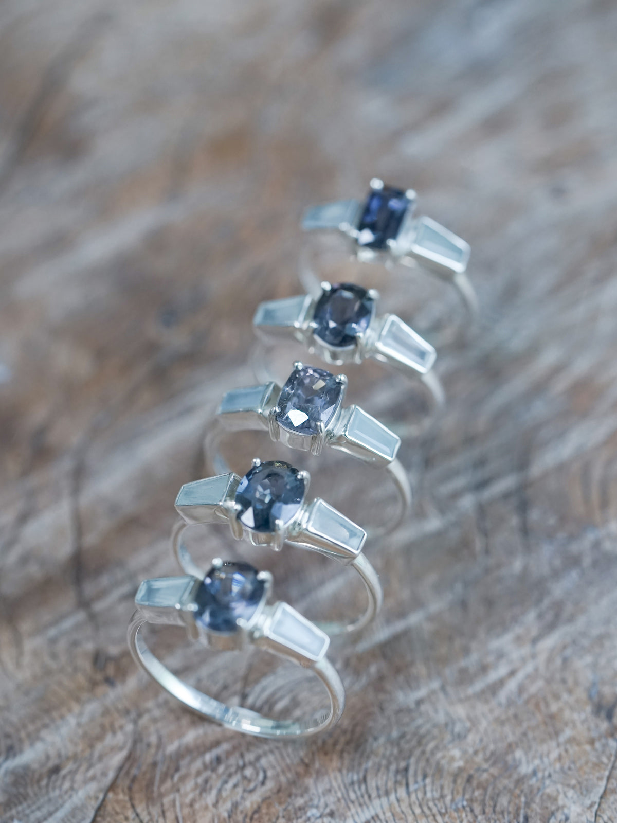 Spinel and Aquamarine Ring
