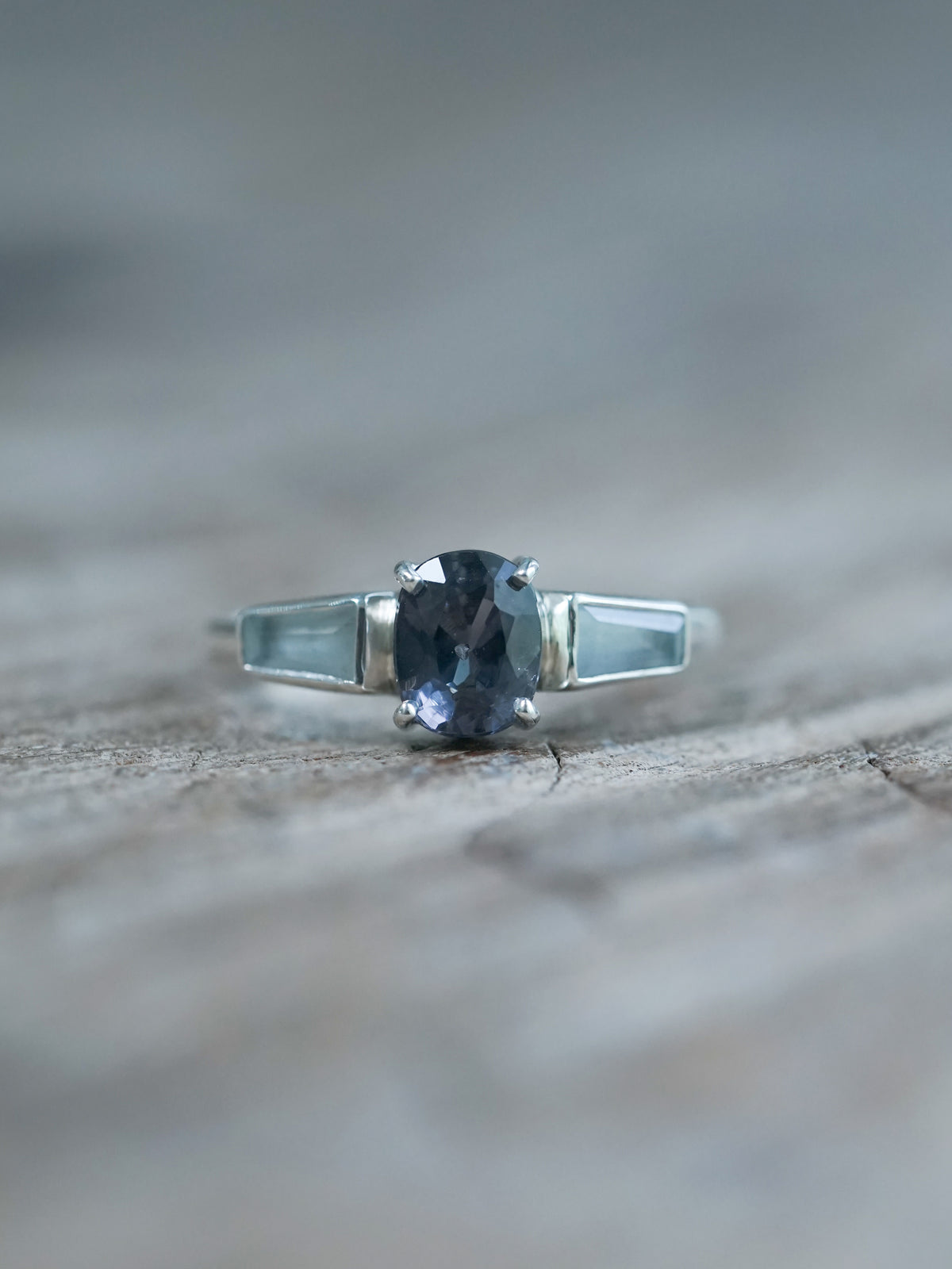 Spinel and Aquamarine Ring