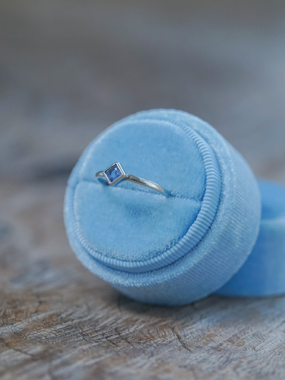 Square Sapphire Ring - Ethical Jewelry | Gardens of the Sun