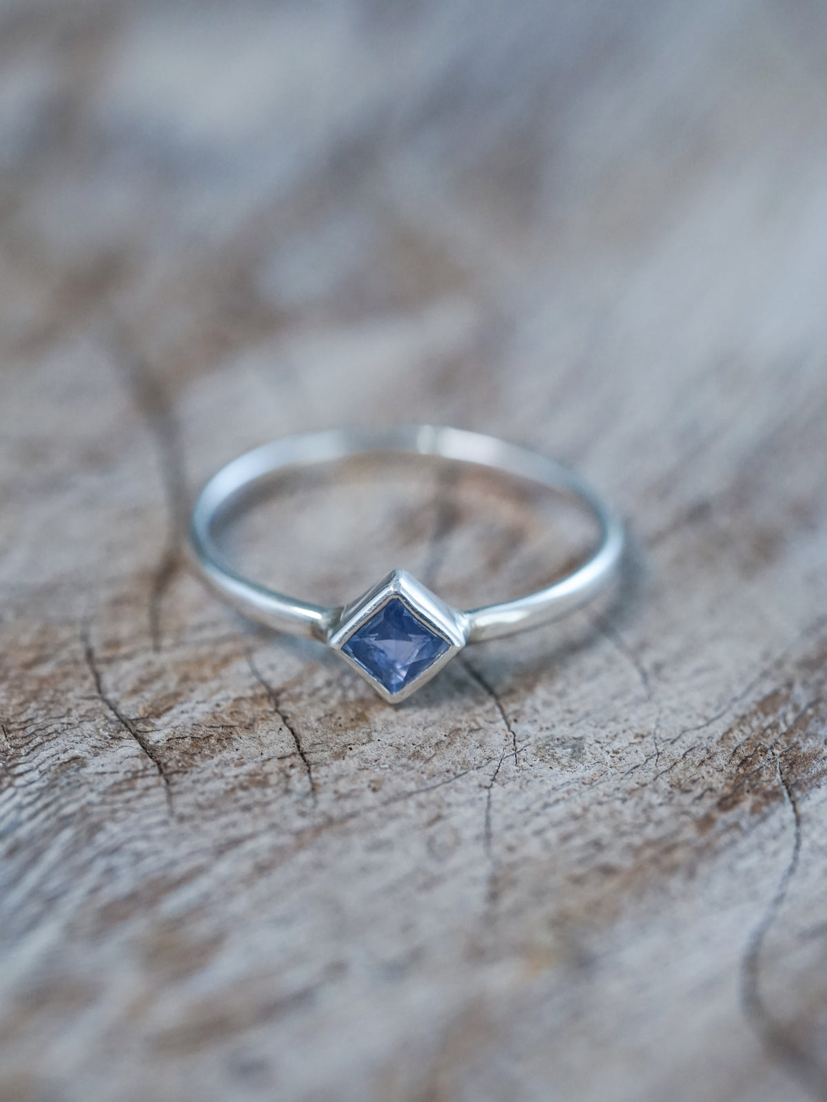 Square Sapphire Ring - Ethical Jewelry | Gardens of the Sun