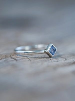 Square Sapphire Ring - Ethical Jewelry | Gardens of the Sun