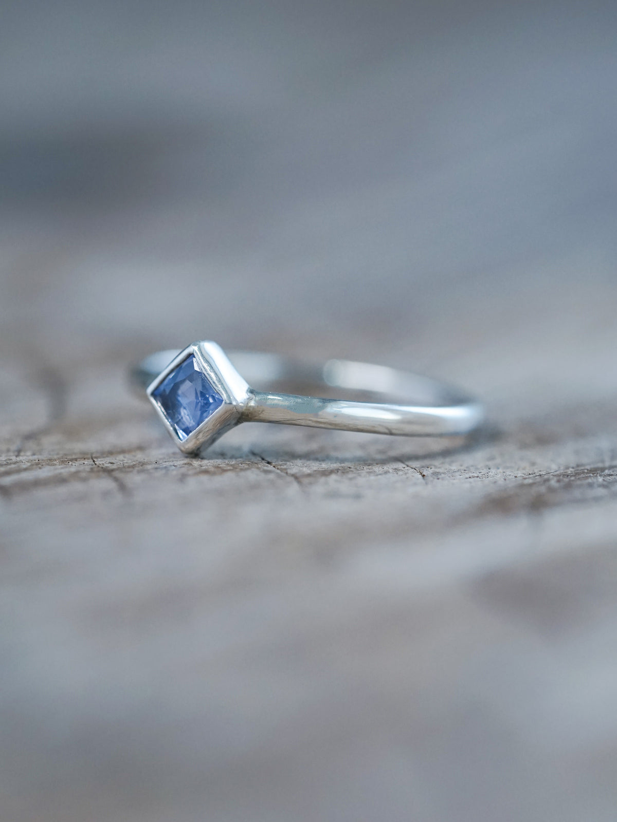 Square Sapphire Ring - Ethical Jewelry | Gardens of the Sun