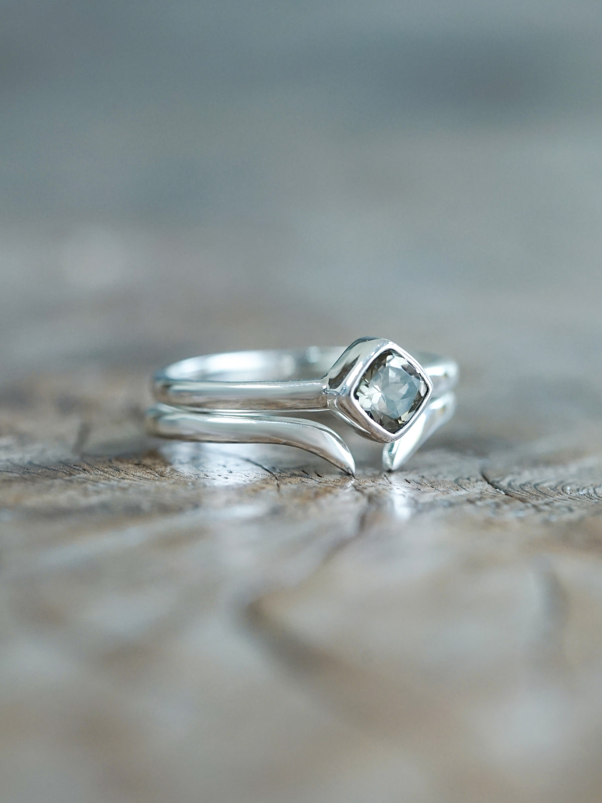 Square Tourmaline Ring Set
