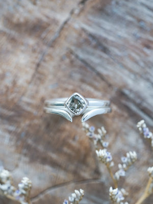 Square Cushion Cut Tourmaline Ring Set in Sterling Silver