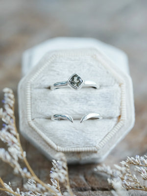 Square Tourmaline Ring Set in Silver