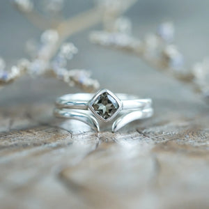 Square Tourmaline Ring Set in Sterling Silver