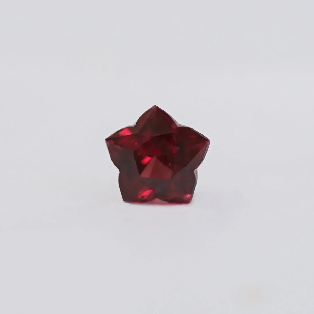 Star Cut Garnet Ring in Silver
