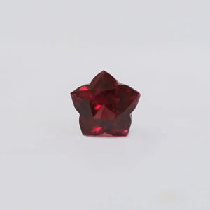 Star Cut Garnet Ring in Silver
