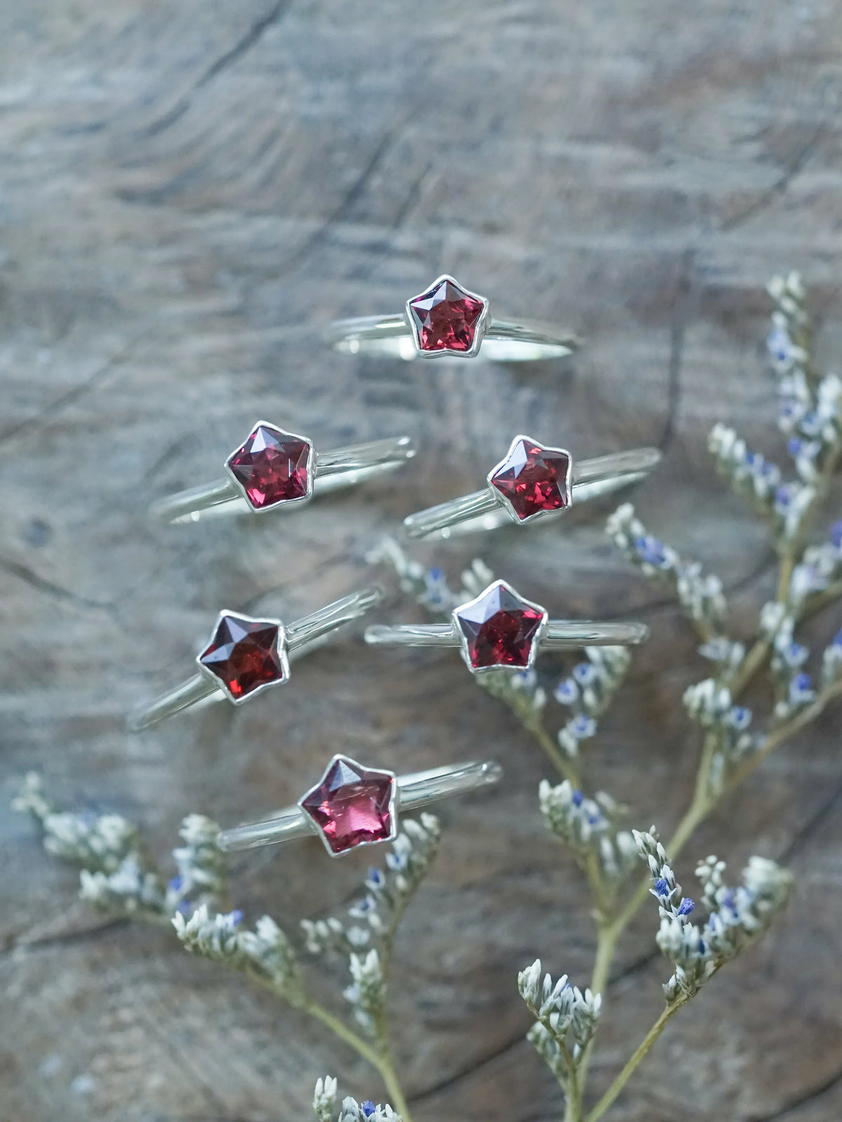Star Garnet Rings