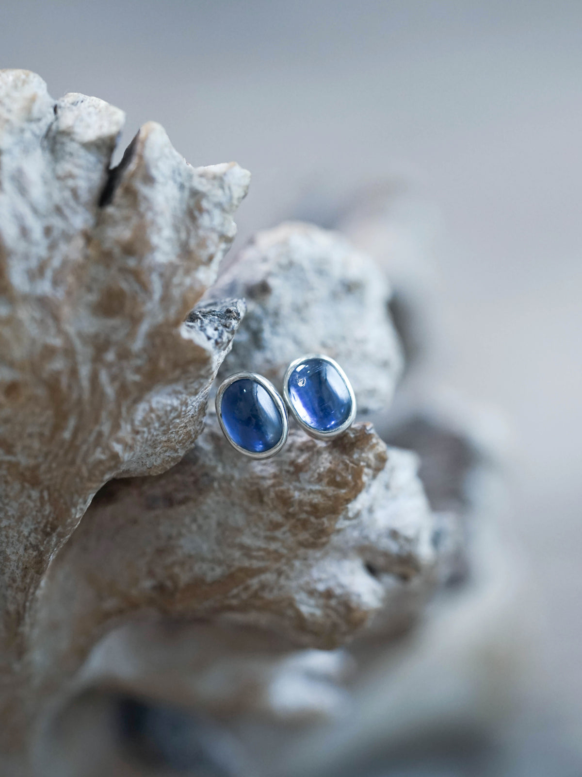 Sterling Silver Blue Kyanite Earrings