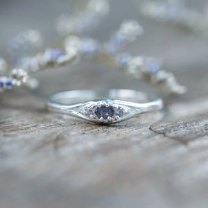 Sterling Silver Hexagon Cut Spinel Ring