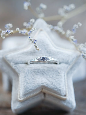 Sterling Silver Hexagon Spinel Ring