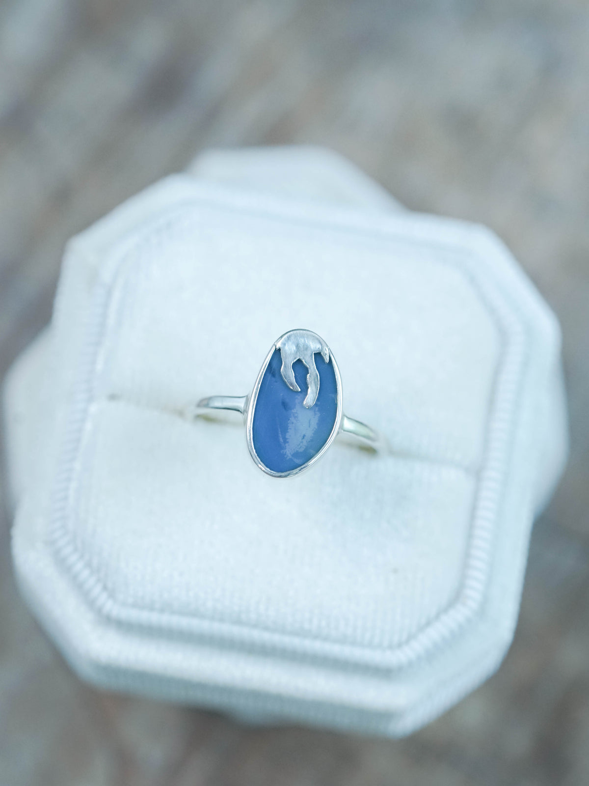 Sterling Silver Honey Drop Doublet Opal Ring