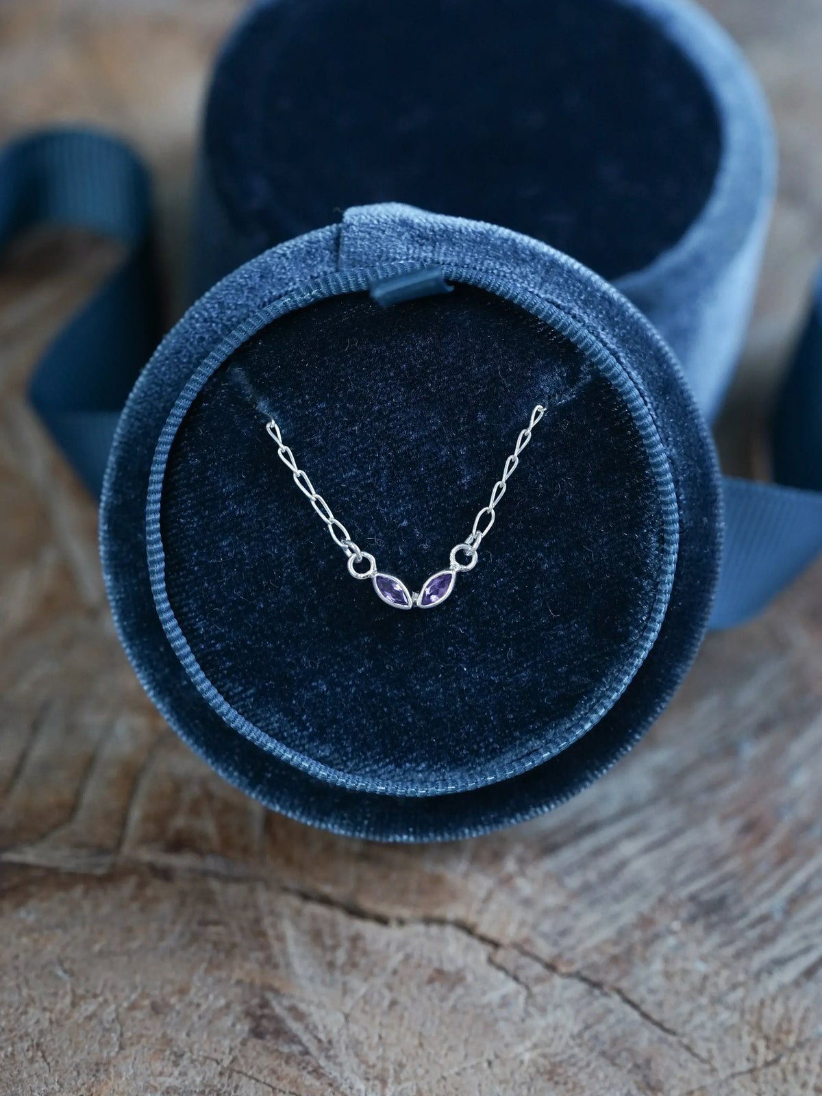 Sterling Silver Marquise Amethyst Pendant