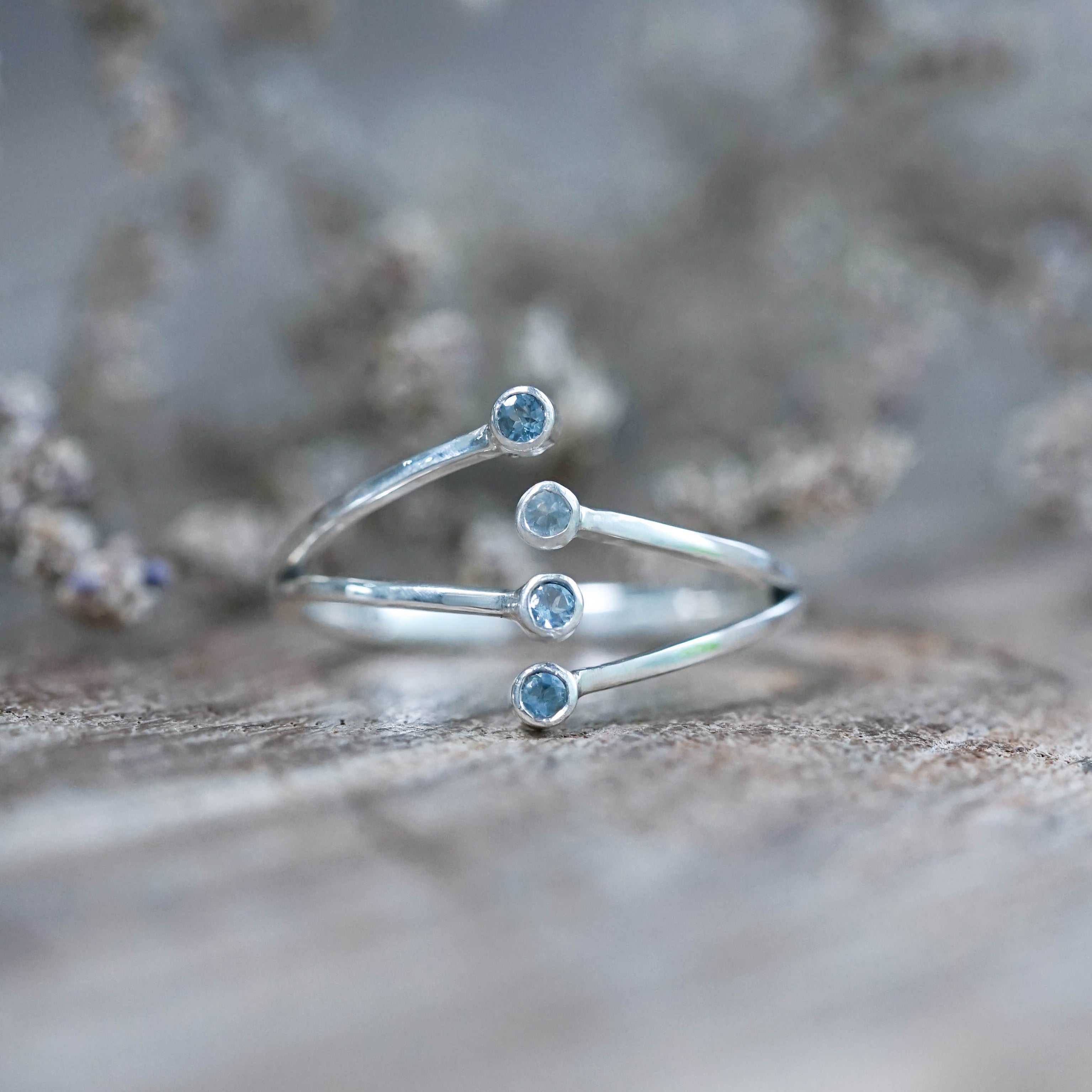 Special aquamarineペンデュラム✨ Sterling_Silver_Open_Hug_Aquam