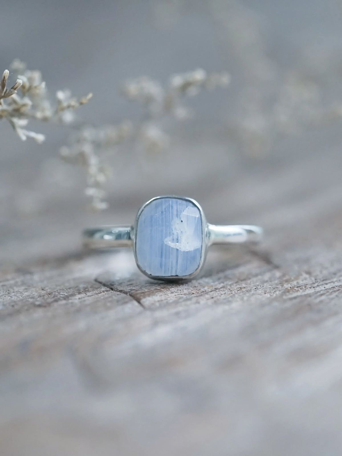 Sterling Silver Rose Cut Moonstone Ring