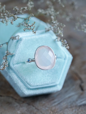 Sterling Silver Rose Quartz and Moonstone Ring