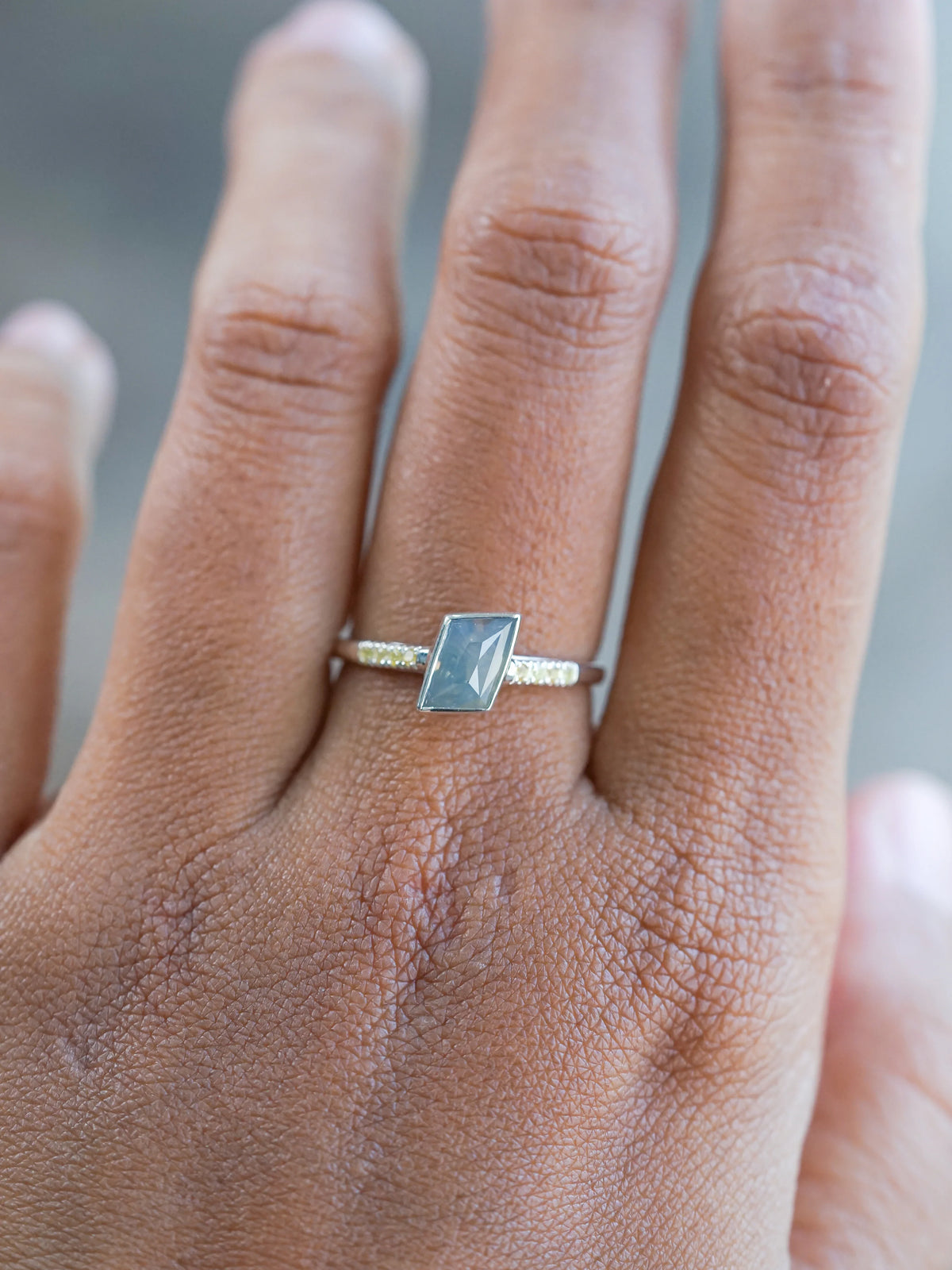 Sustainable Montana Sapphire Ring in Recycled Sterling Silver