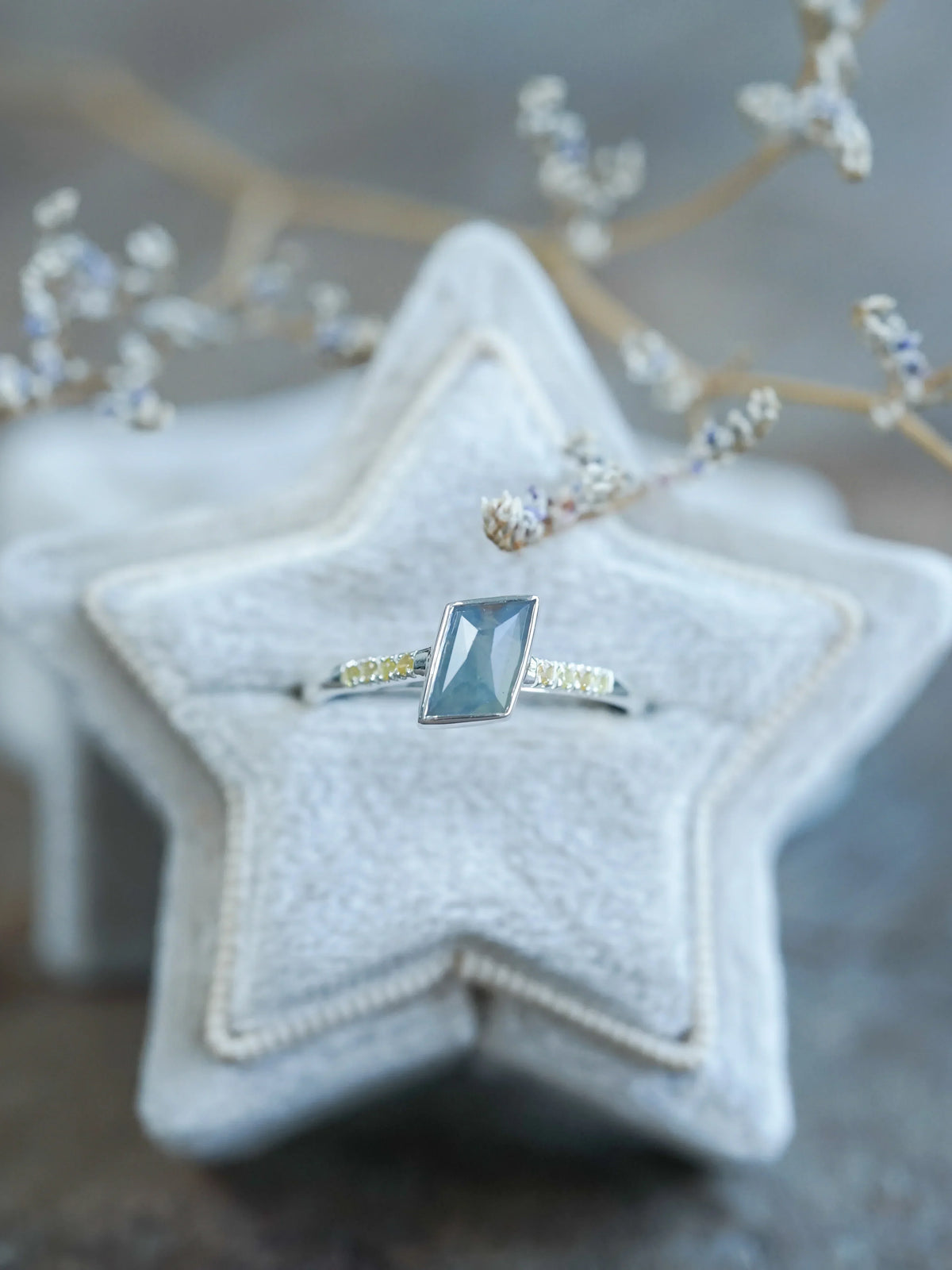 Sustainable Montana Sapphire Ring in Sterling Silver