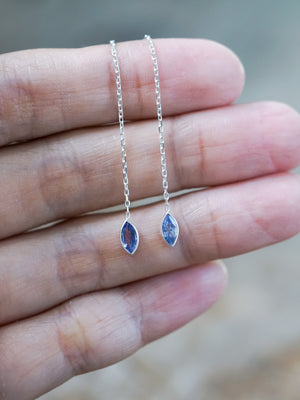 Tanzanite Ear Threaders - Gardens of the Sun | Ethical Jewelry