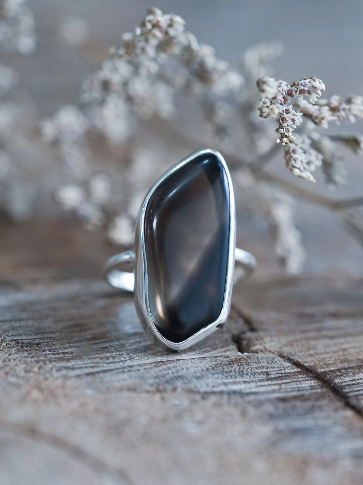 The Smoky Quartz Ring in Silver