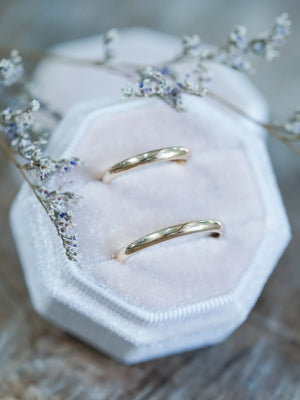 Thin and Plain Gold Wedding Bands