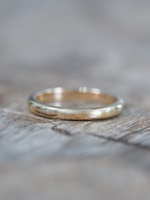 Thin and Plain Yellow Gold Wedding Bands