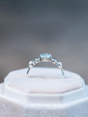 Topaz, Labradorite and Pearl Ring