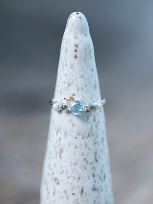 Topaz, Labradorite and Pearl Ring