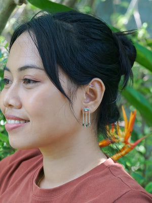 Topaz and Sapphire Earrings