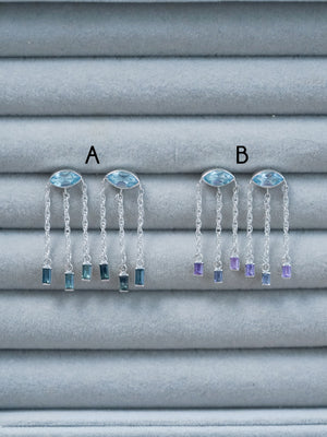 Topaz and Sapphire Earrings