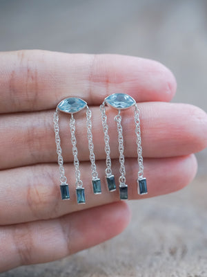 Topaz and Sapphire Earrings