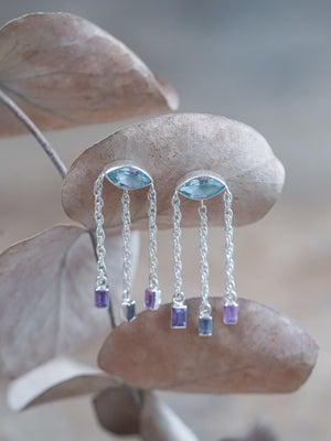 Topaz and Sapphire Earrings