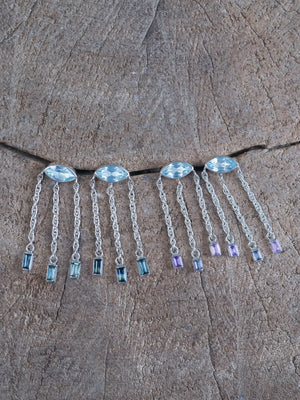 Topaz and Sapphire Earrings